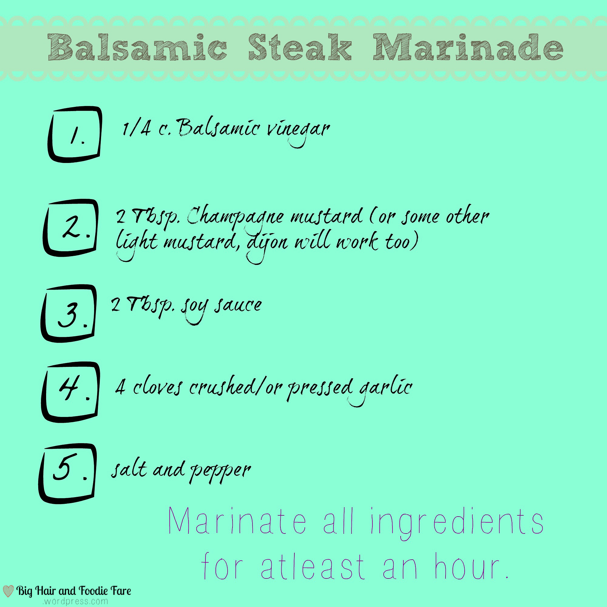 Balsamic strip steak marinade
