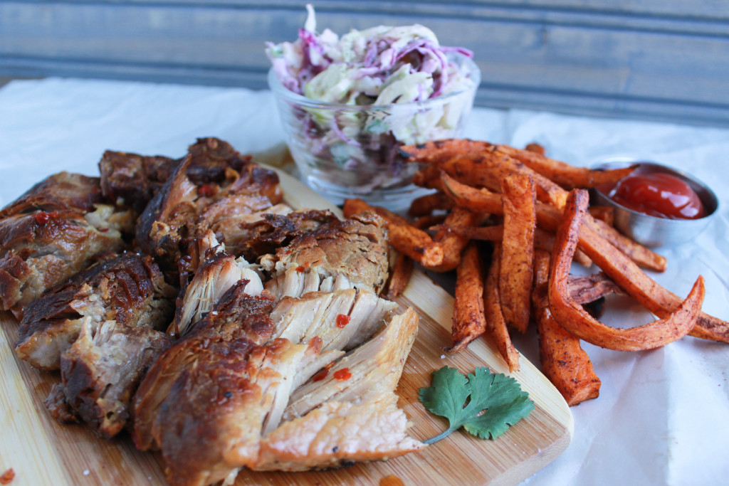 pressure cooked ribs- fries and slaw 2