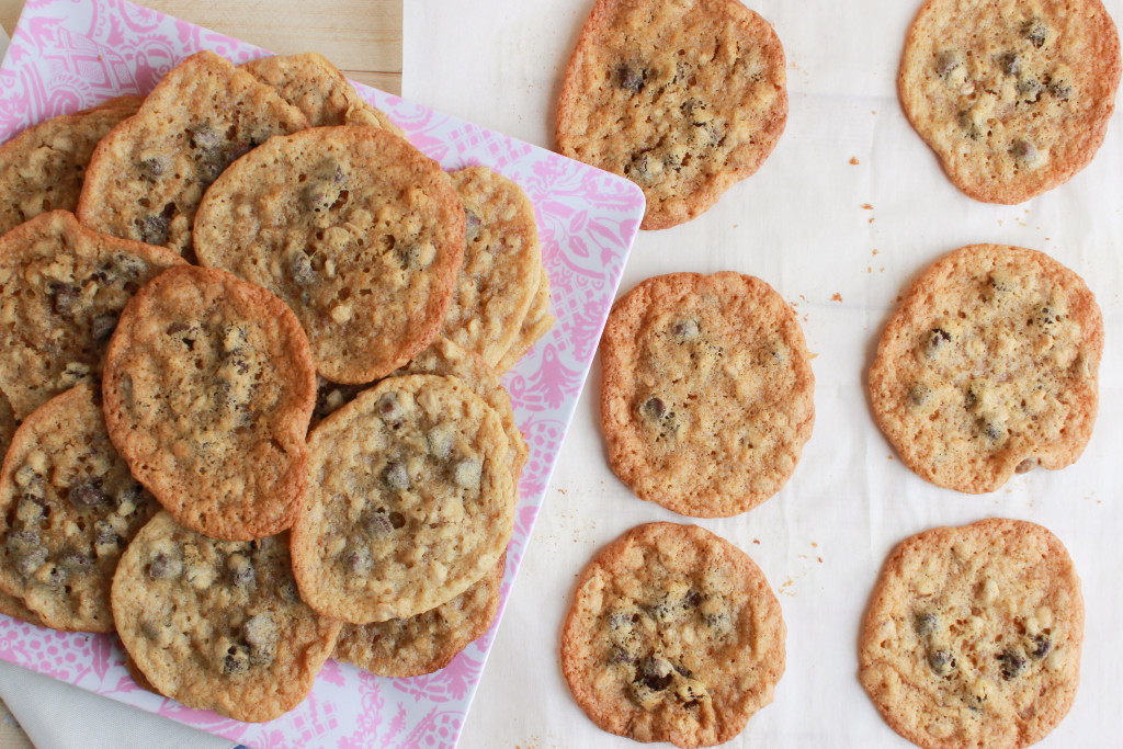 Chocolate Chip Oatmeal Lacy Cookies