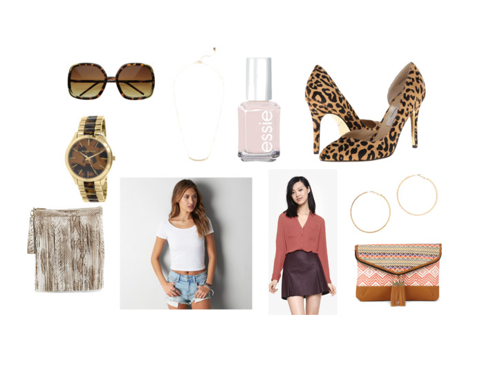 look book, today's ootd, clutch, what i wore, fashion blog, fashion blogger, style blog, indy blogger, midwest blogger, distresesd cut offs, leopard pumps, heels with casual