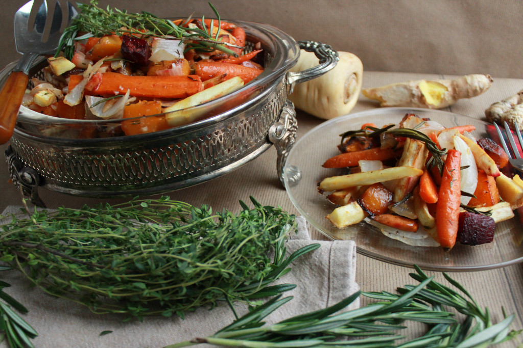 Bourbon Ginger Glazed Winter Vegetables: a hearty alternative to traditional holiday dishes.
