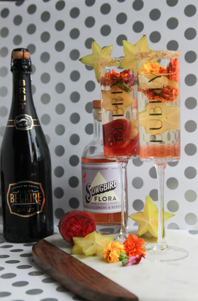 Champagne Cocktail: Flora Royale by Bighairandfoodiefare