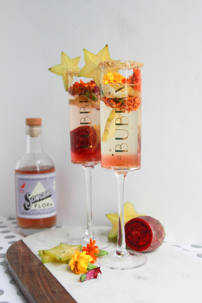 Champagne Cocktail: Flora Royale by Bighairandfoodiefare