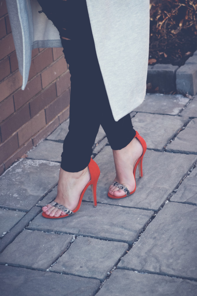 Red Stappy Pumps