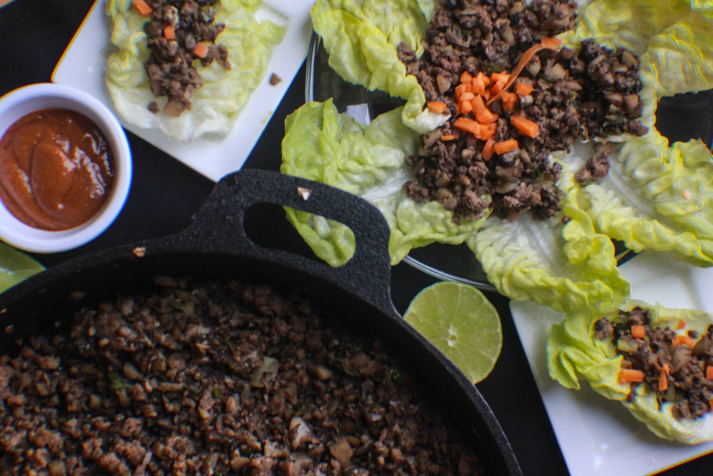 Eas at-home lettuce wraps.