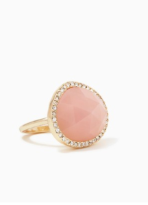 Pink stone cockatail ring: Charming Charlie's.