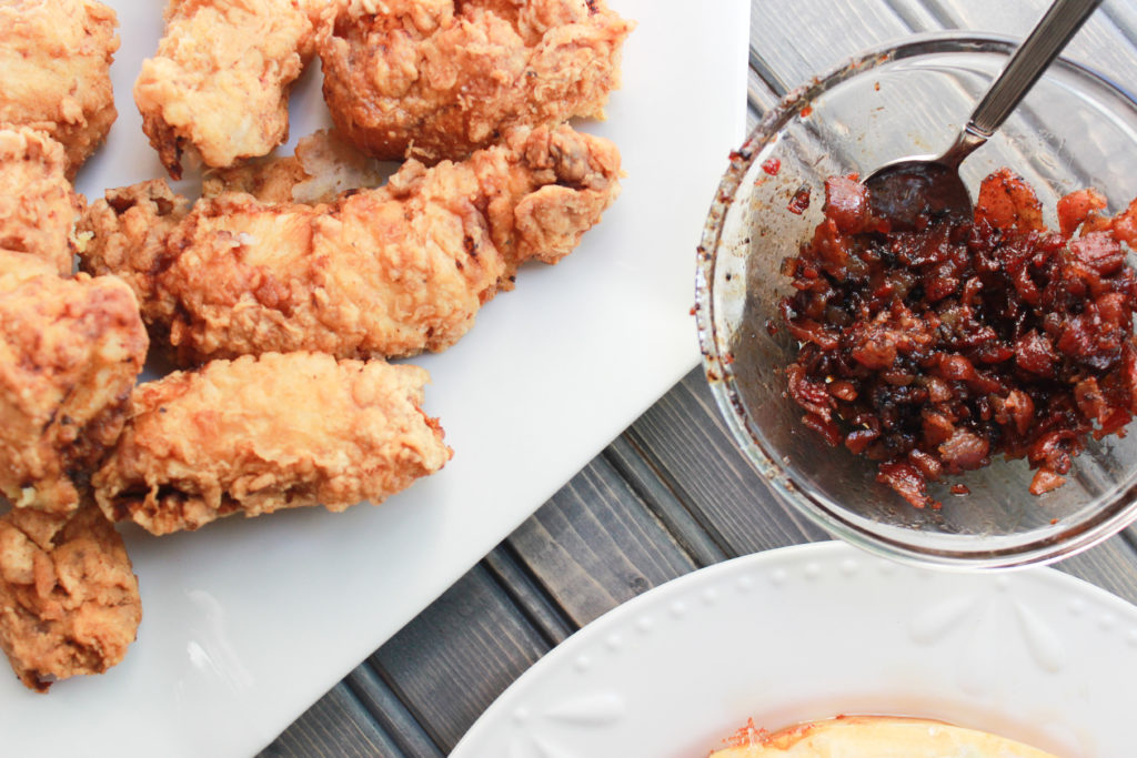 Fried Chicken and Vanilla Bouron Bacon Jam