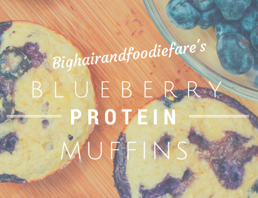 Blueberry protein muffin recipe with macros.