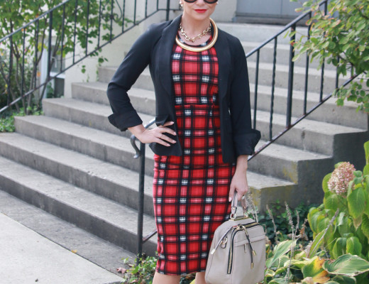 Mad for Plaid: A plaid pencil dress for the office