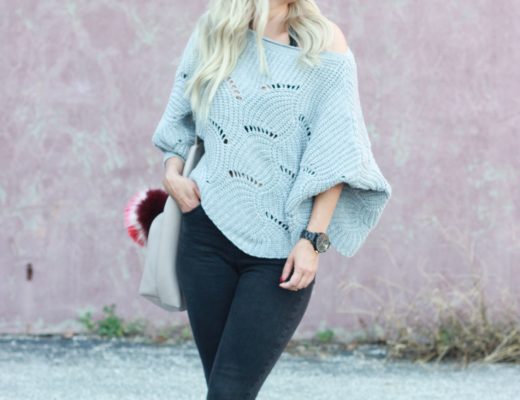 Off the shoulder Batwing Sweater