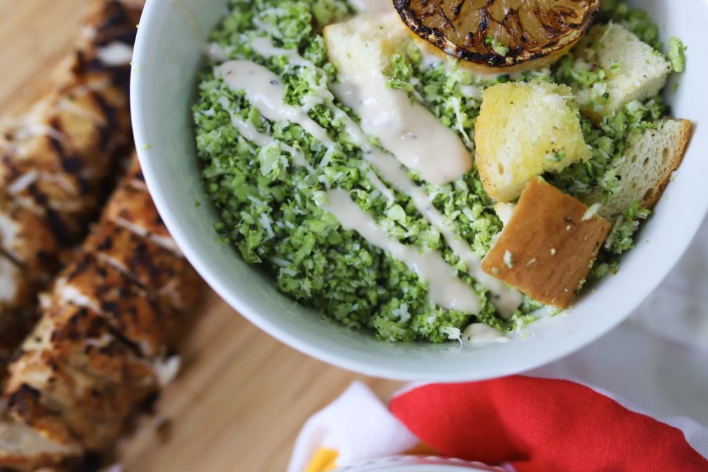 Easy Broccoli Caesar Salad