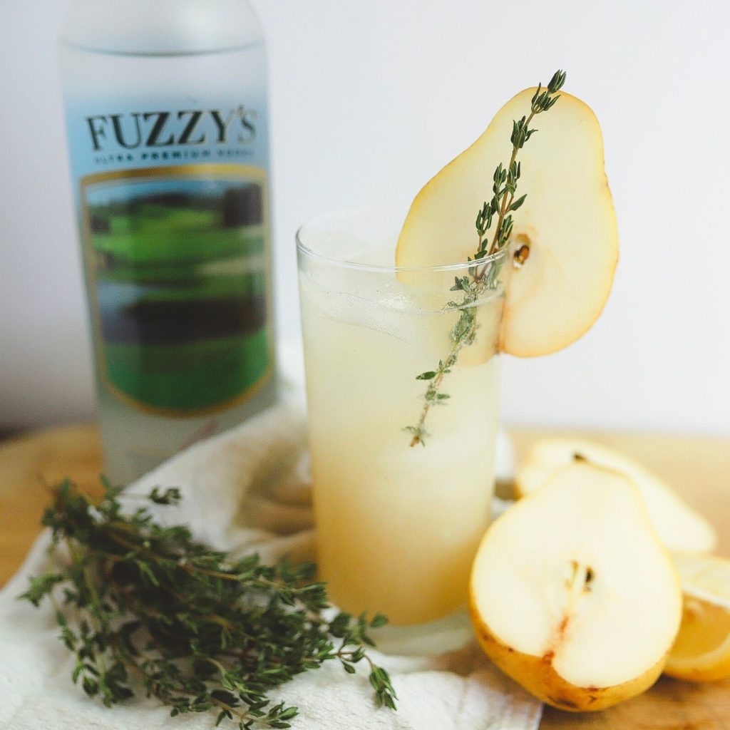 Fuzzy Spiced Pear and Thyme Spritzer